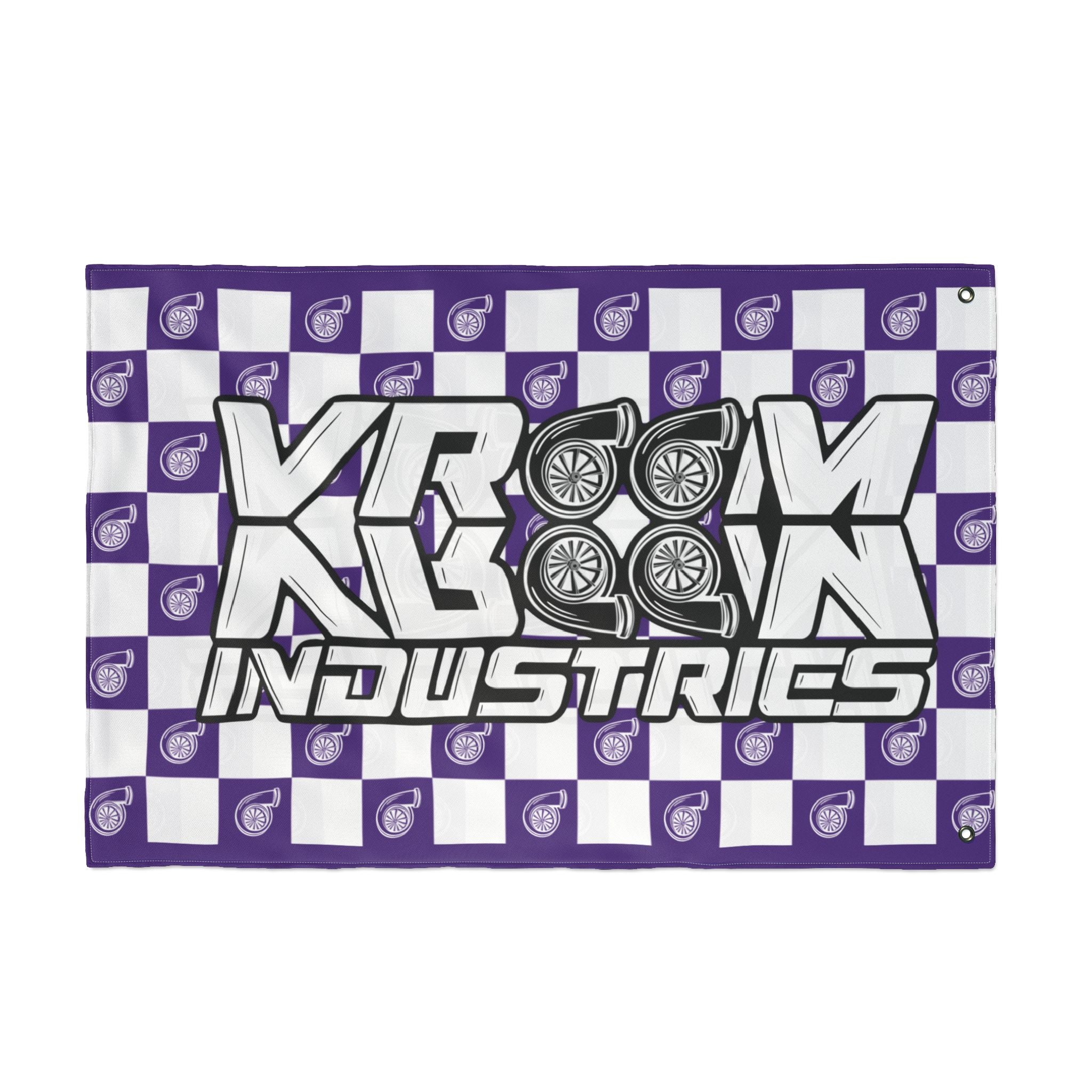 VroomVroom •  Purple + White Turbo Checkered • Flag