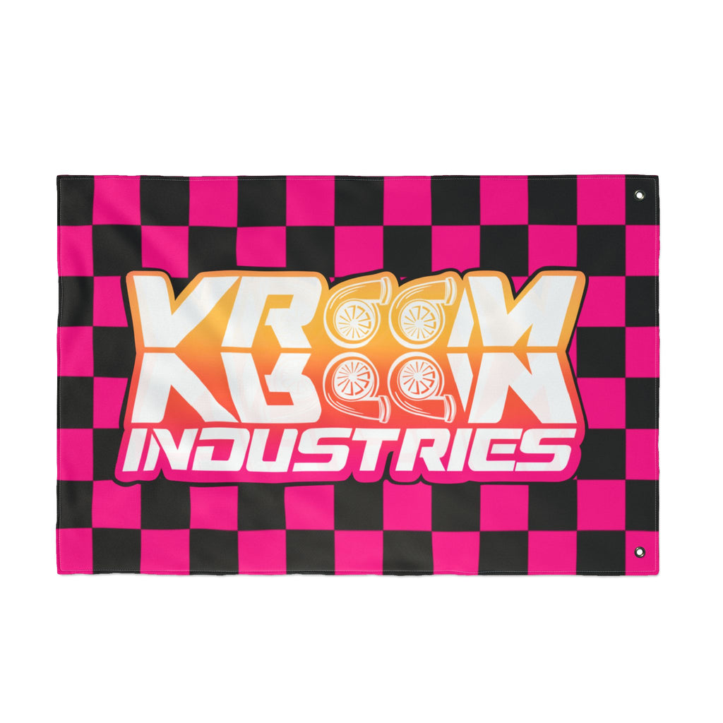 VroomVroom • Pink + Black Sunset Checkered Flag