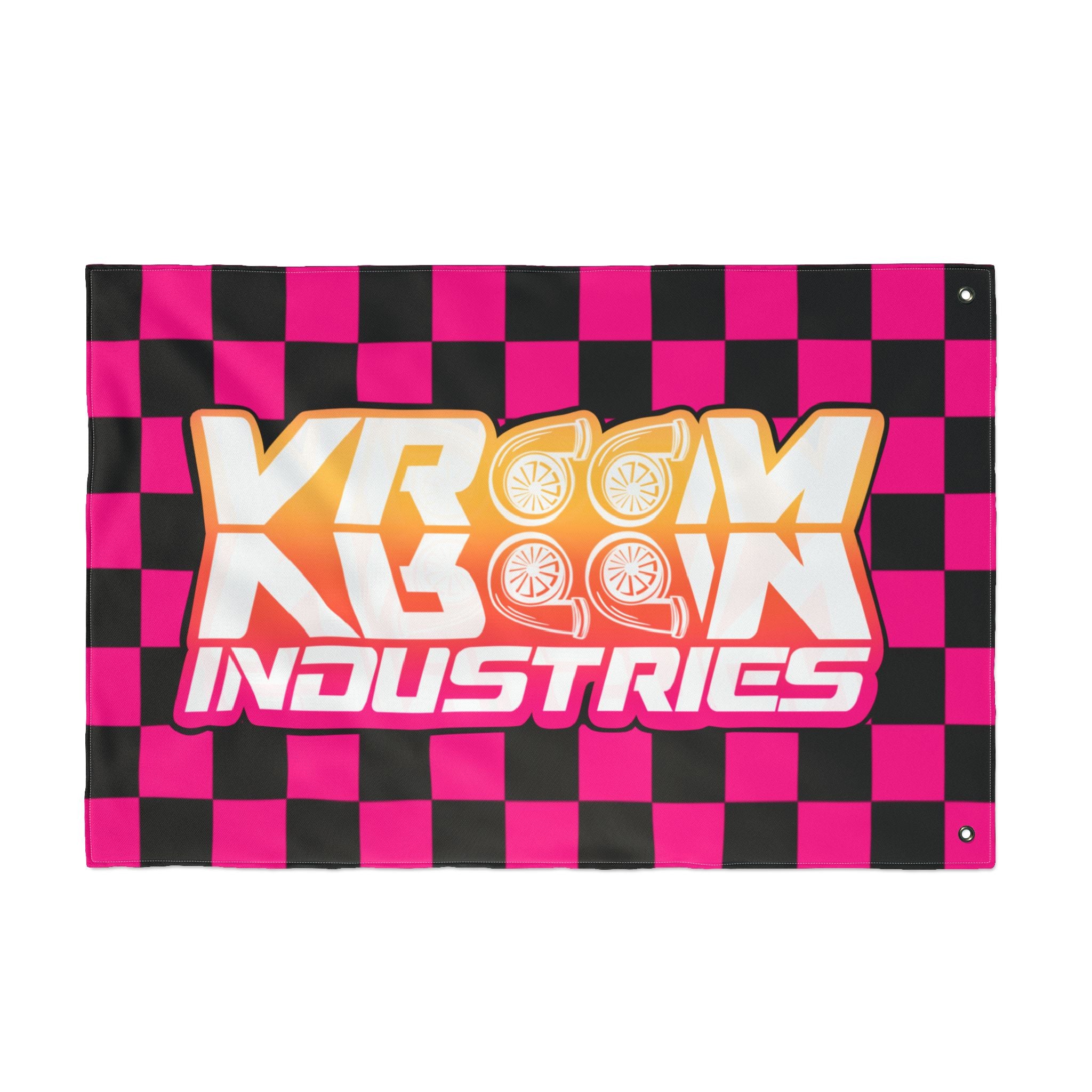 VroomVroom • Pink + Black Sunset Checkered Flag