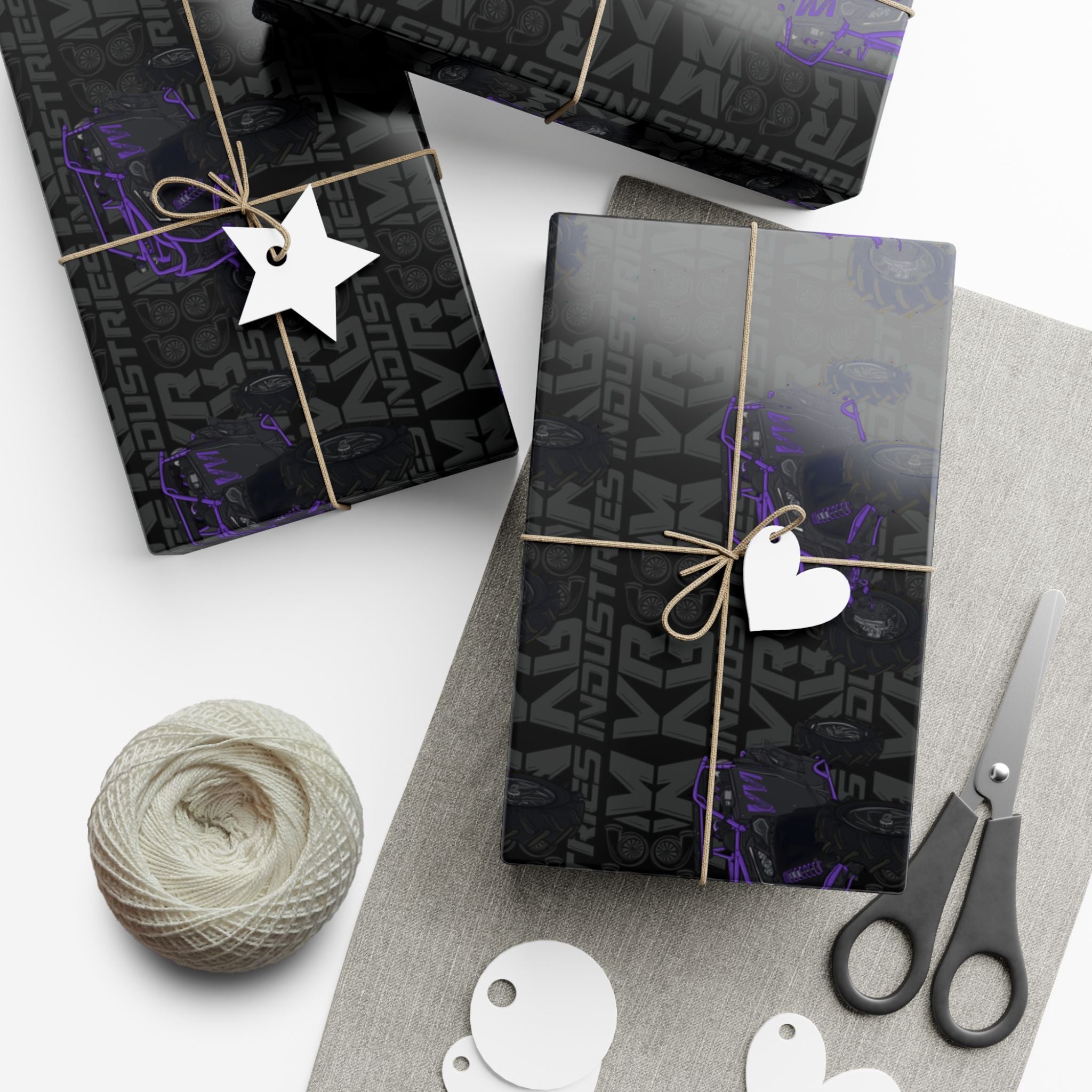 Purple SXS • Wrapping Paper - Black