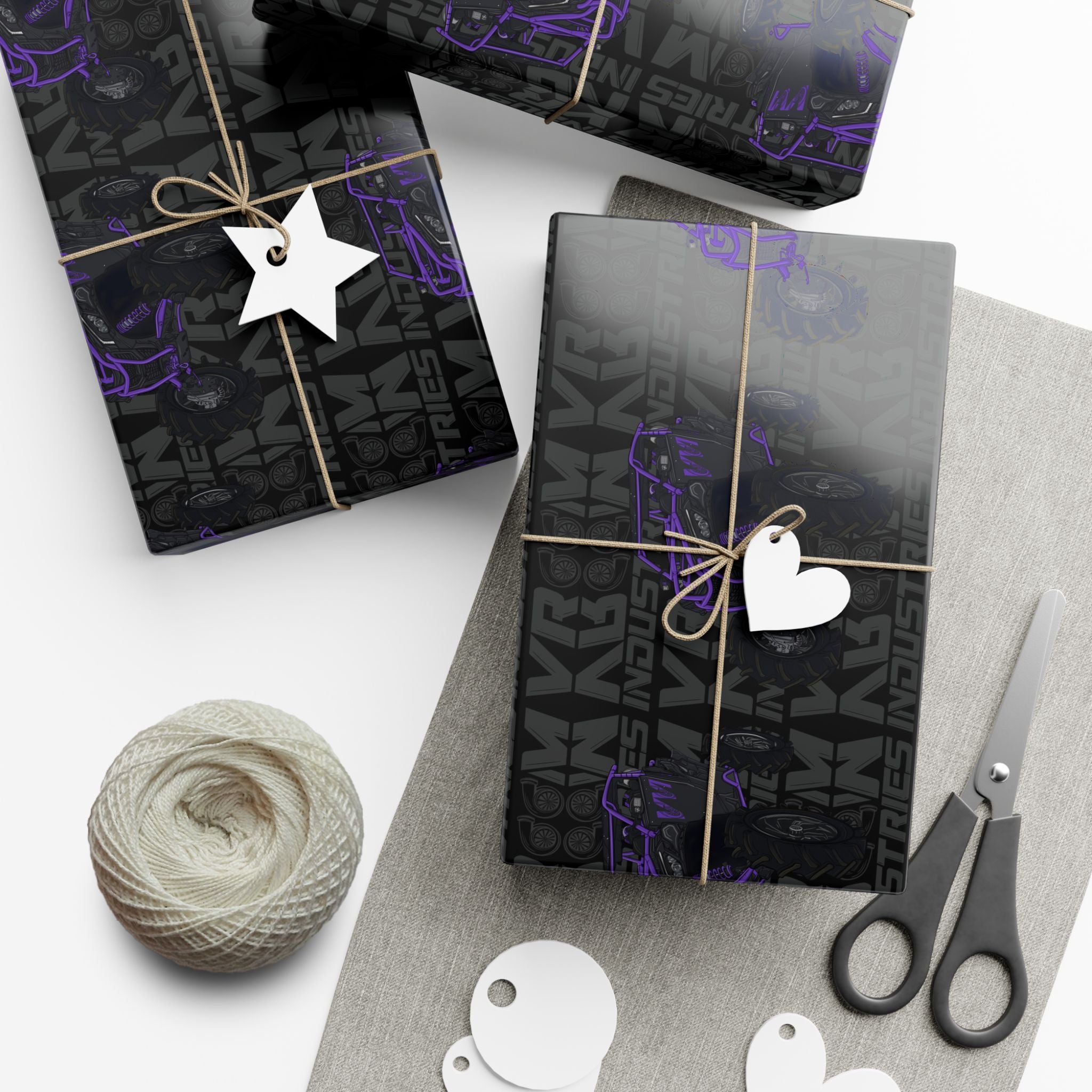 Purple SXS • Wrapping Paper - Black