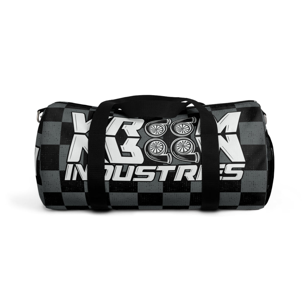 VroomVroom • Dark Grey & Black Checkered • Duffle Bag
