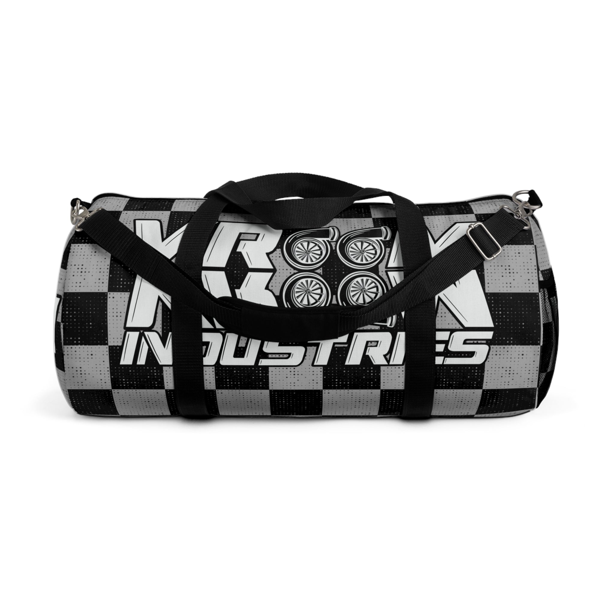 VroomVroom • Grey & Black Checkered • Duffle Bag