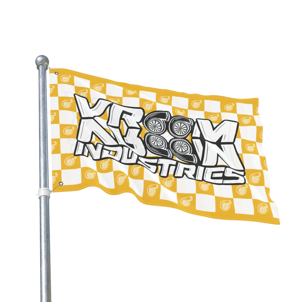 VroomVroom • Yellow + White • Turbo Checkered Flag
