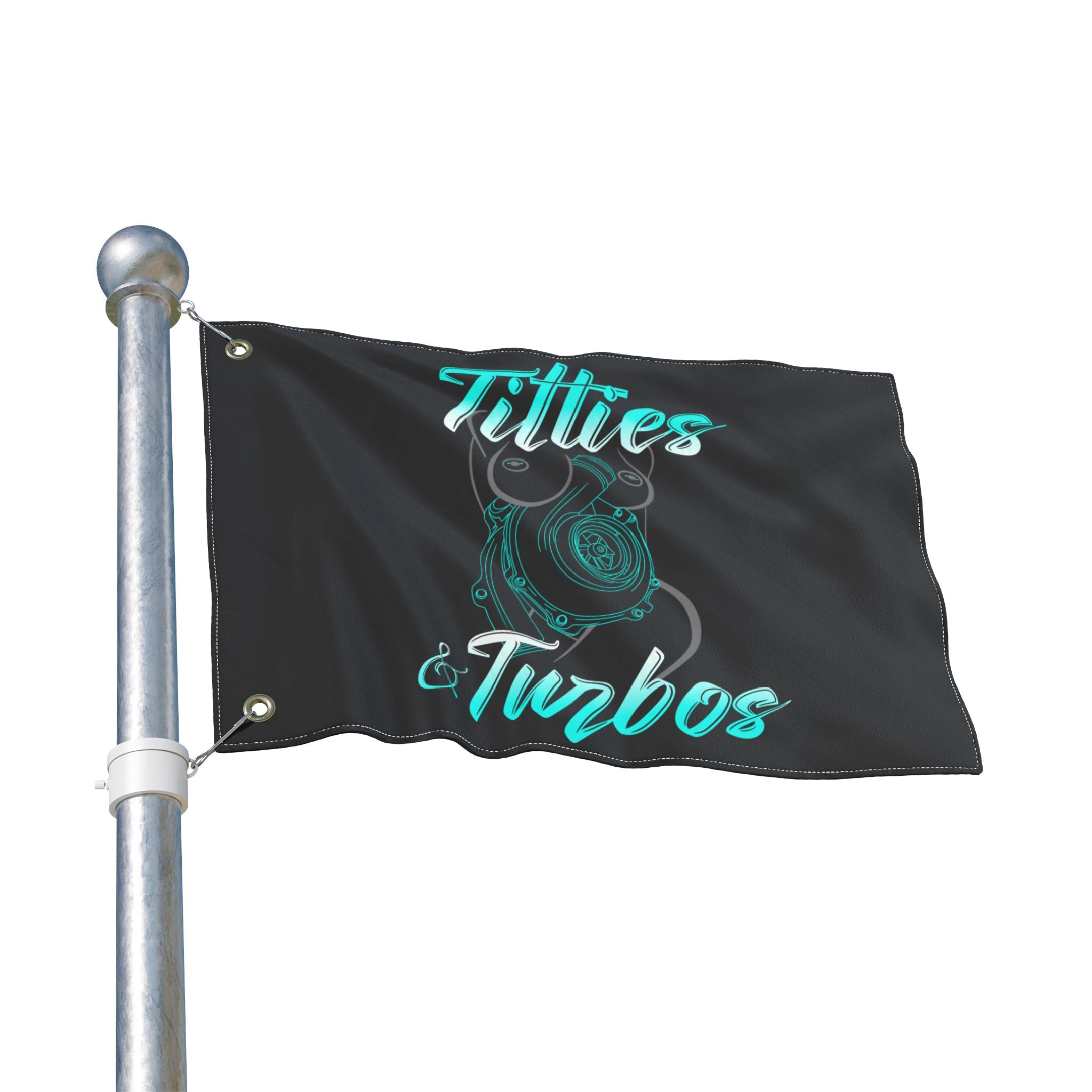 Titties & Turbos Flag (Drivers Side)