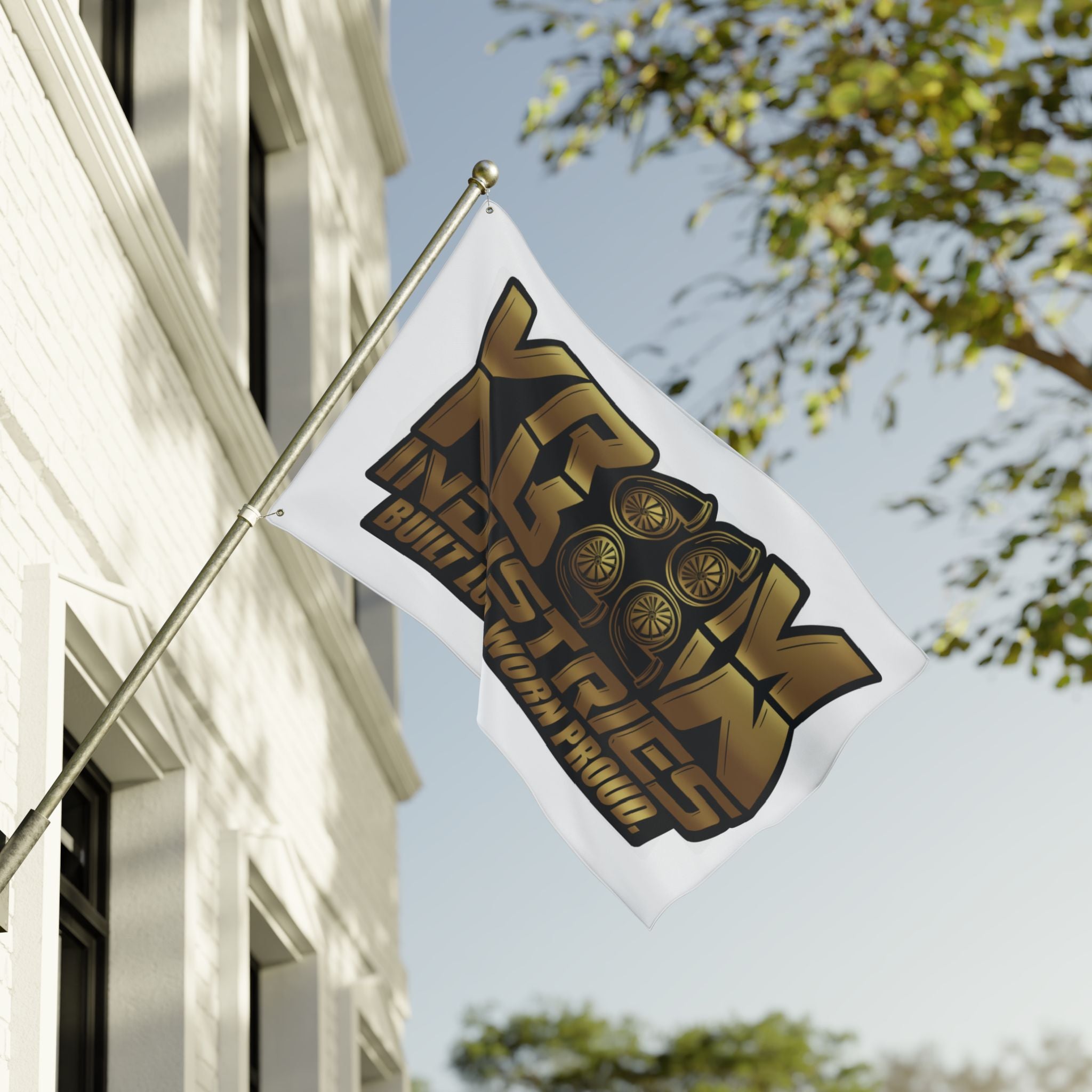 VroomVroom BLWP • White + Gold + Black (Same) Flag