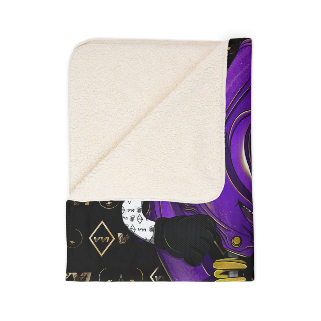 Vroomie Purple + Gold + Boobies • Sherpa Blanket