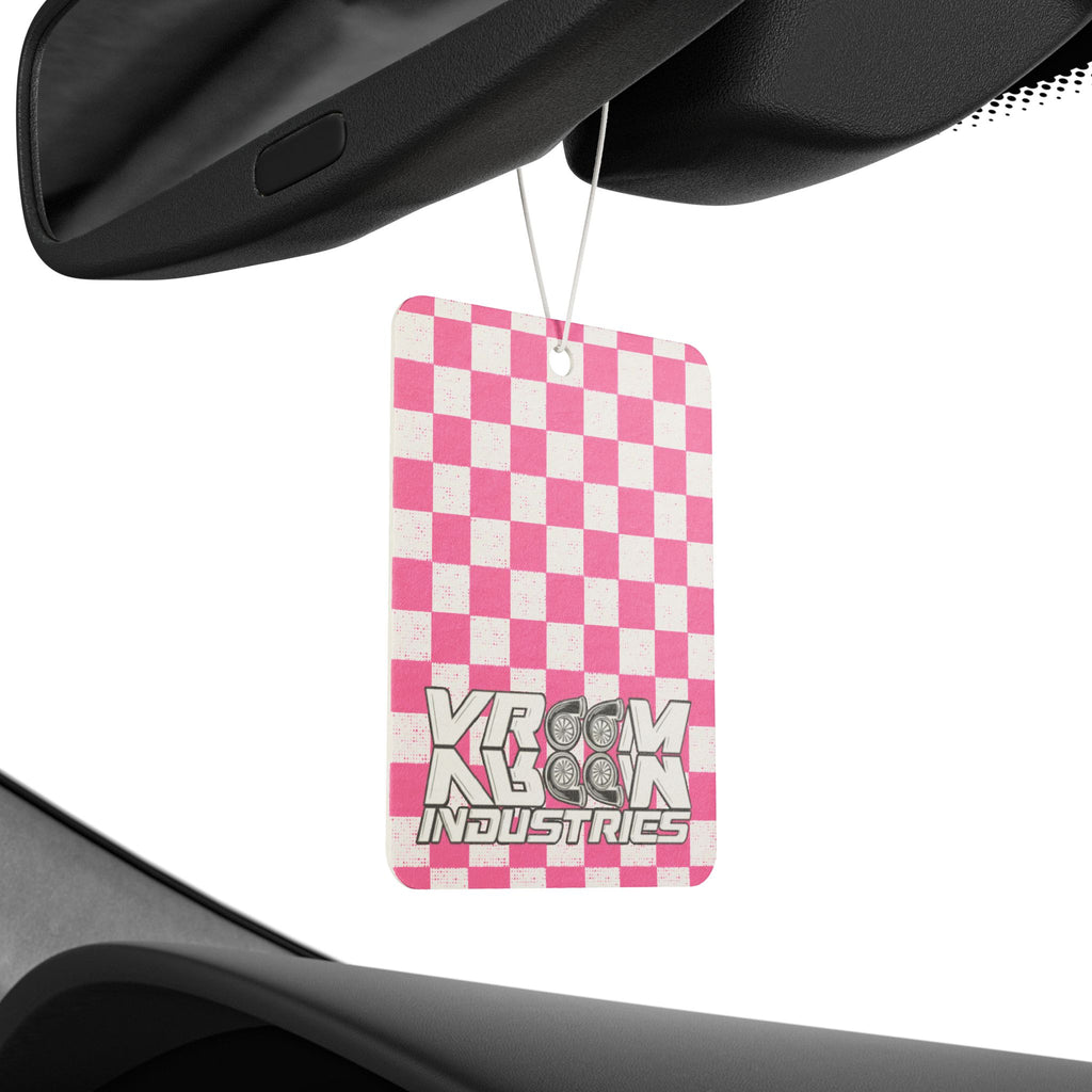 VroomVroom • Pink & White Checkered • Air Freshener