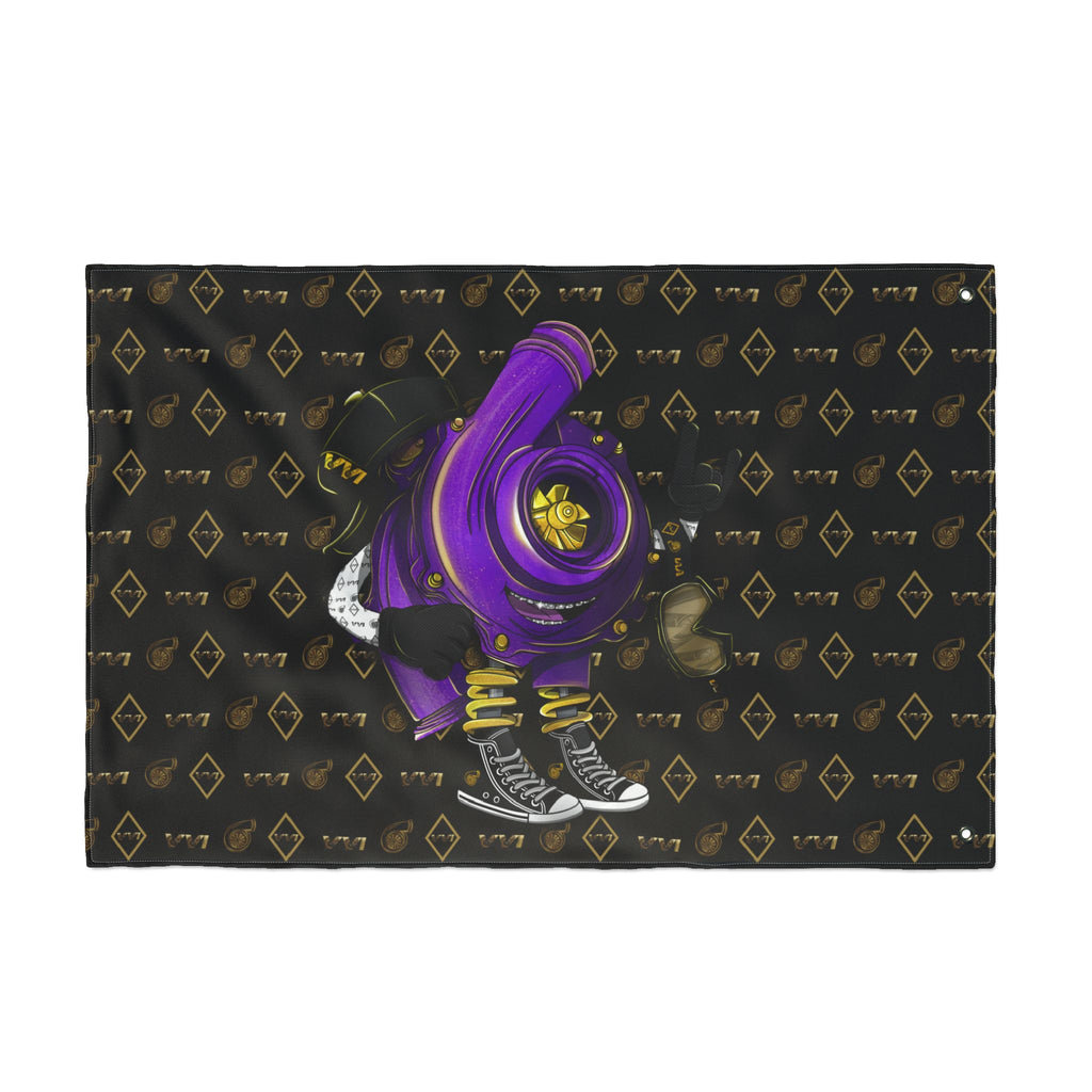 Vroomie Purple + VVI Gold • Black (Same) Flag