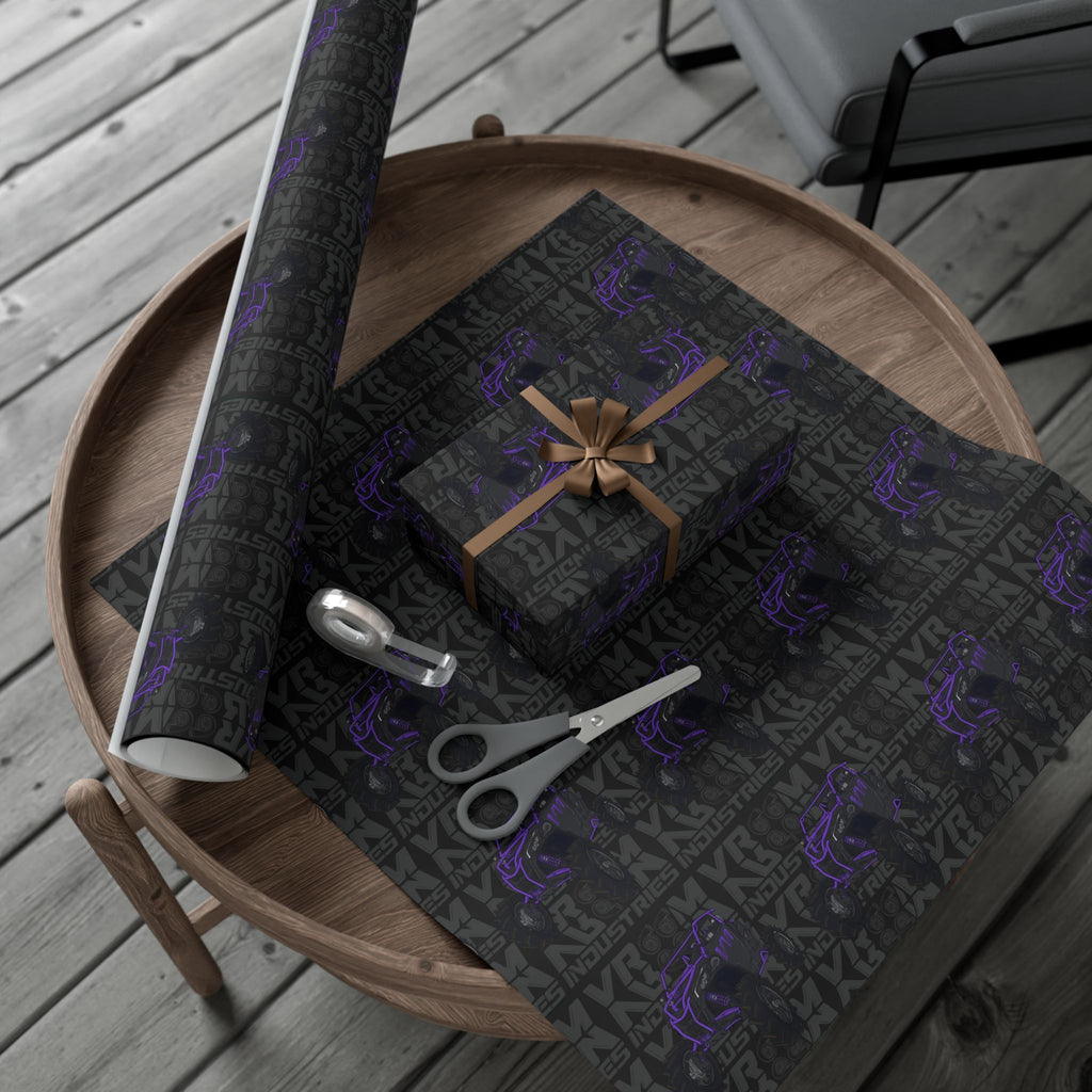 Purple SXS • Wrapping Paper - Black