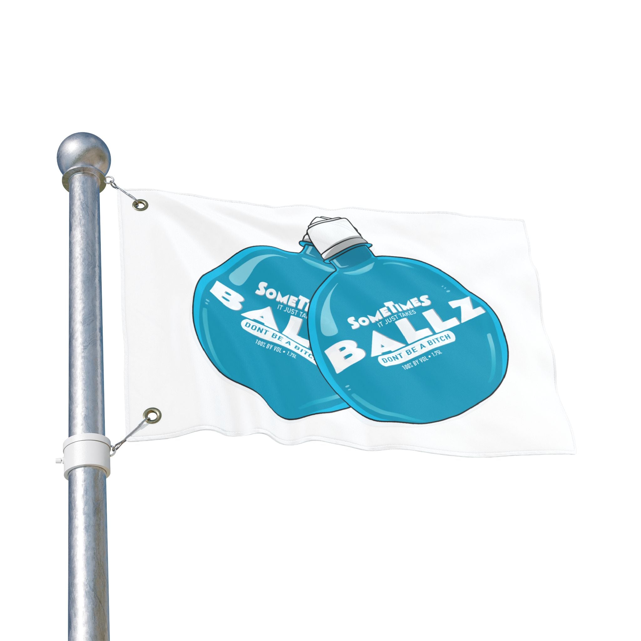 It Just Takes Ballz • White (Same) Flag