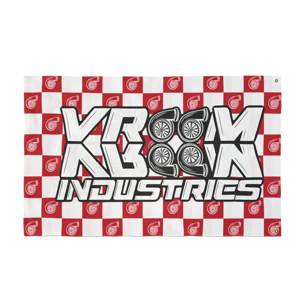 VroomVroom • Red & White • Turbo Checkered Flag