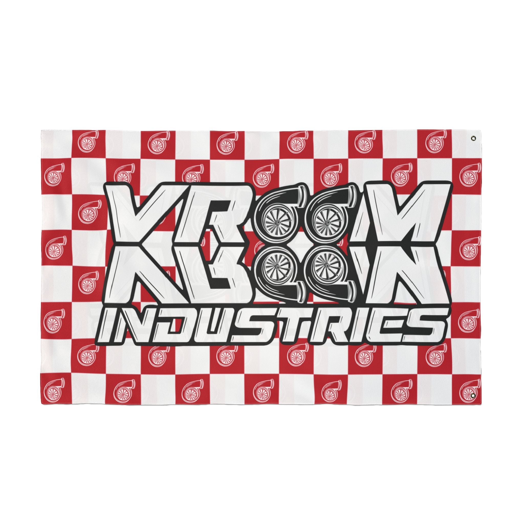 VroomVroom • Red & White • Turbo Checkered Flag