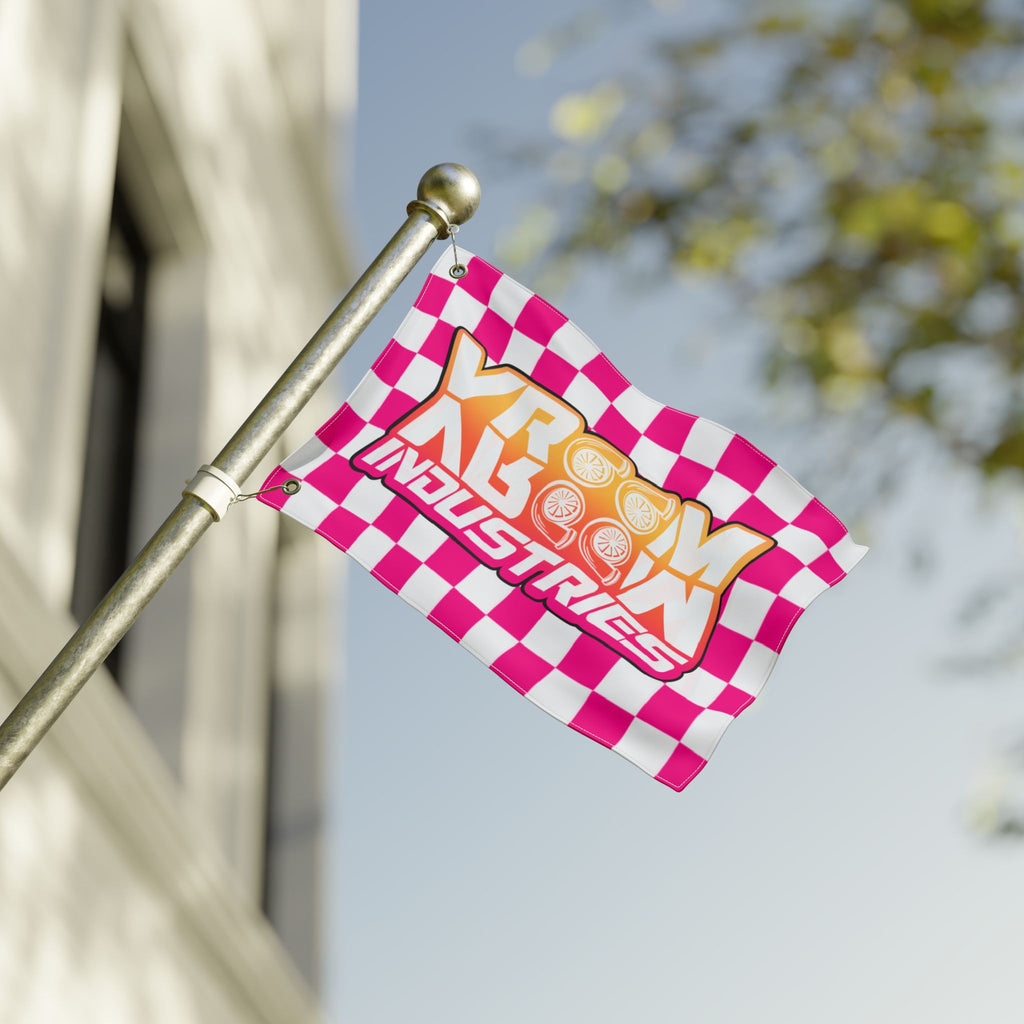 VroomVroom • Pink + White Sunset Checkered Flag
