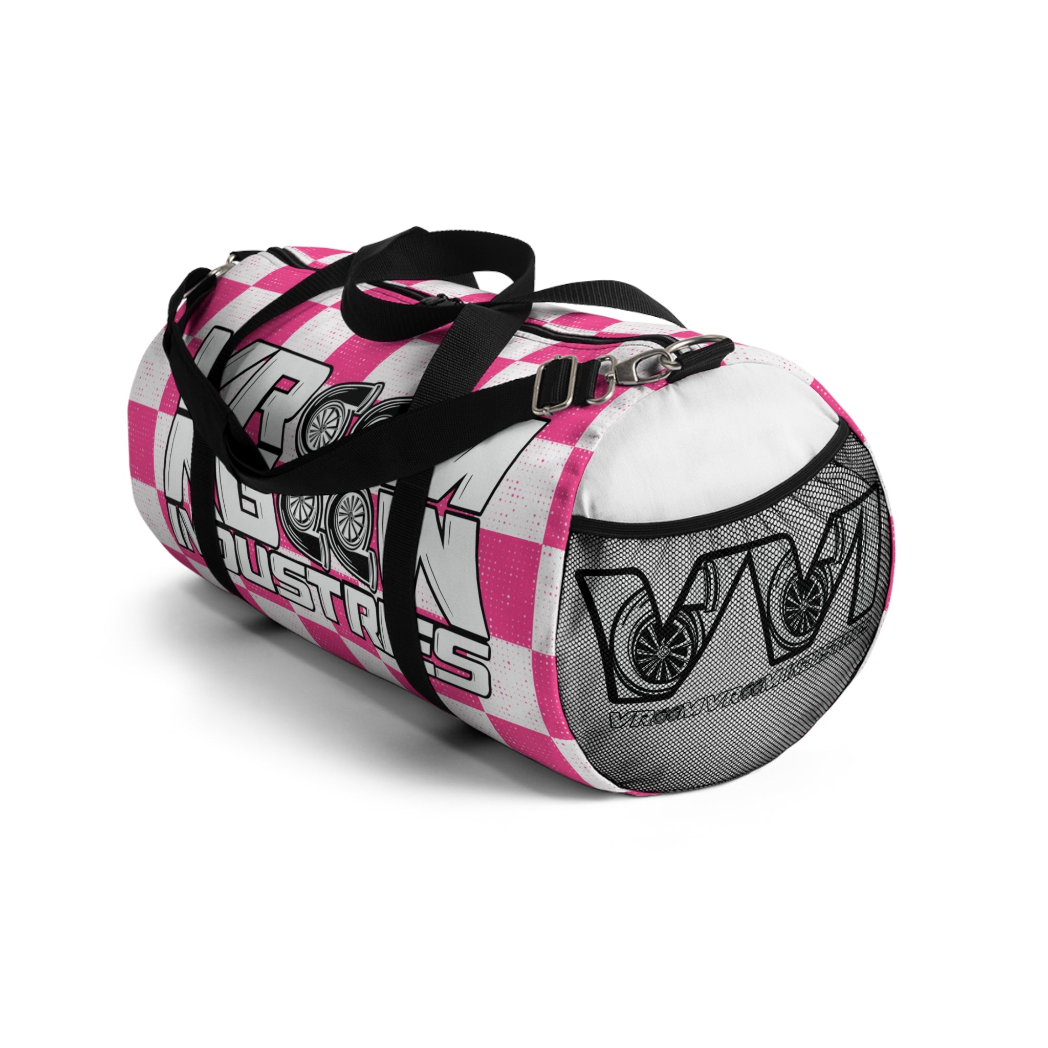 VroomVroom • Pink & White Checkered • Duffle Bag