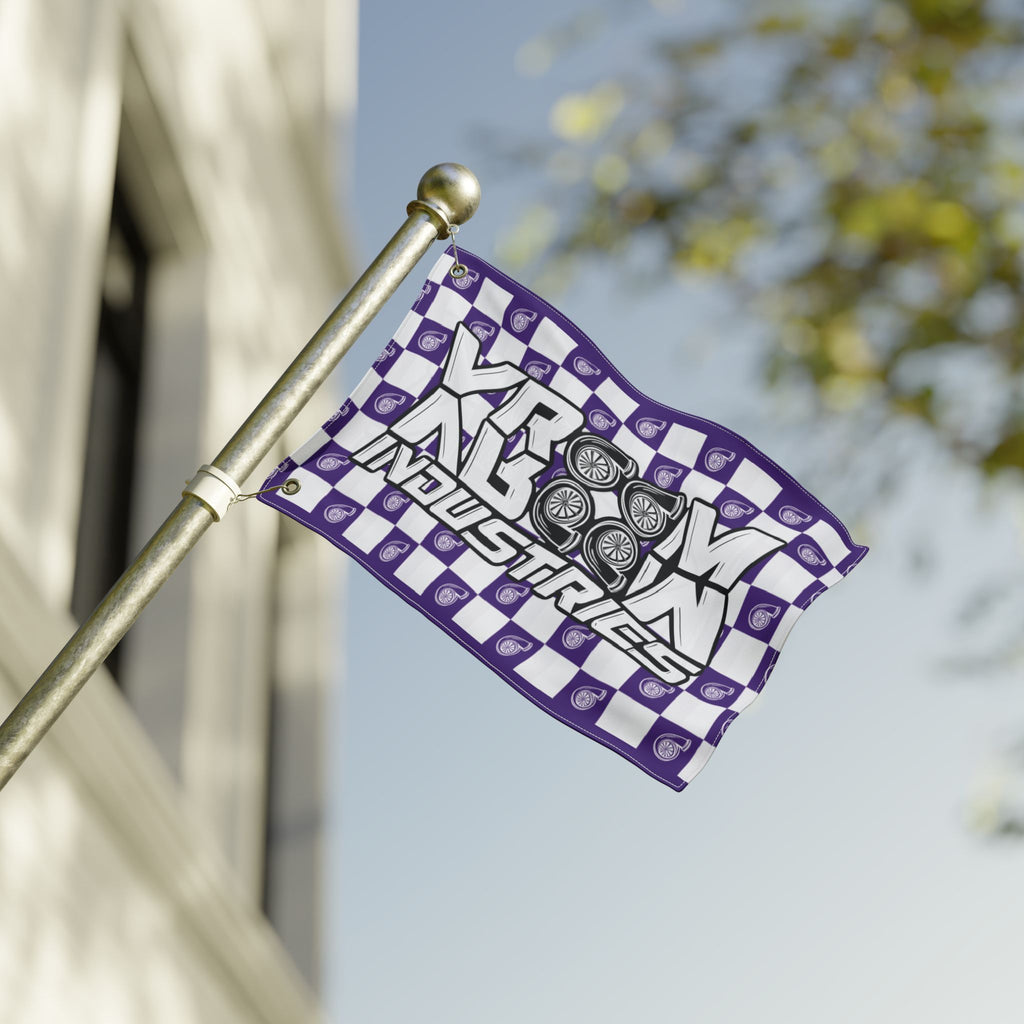 VroomVroom •  Purple + White Turbo Checkered • Flag