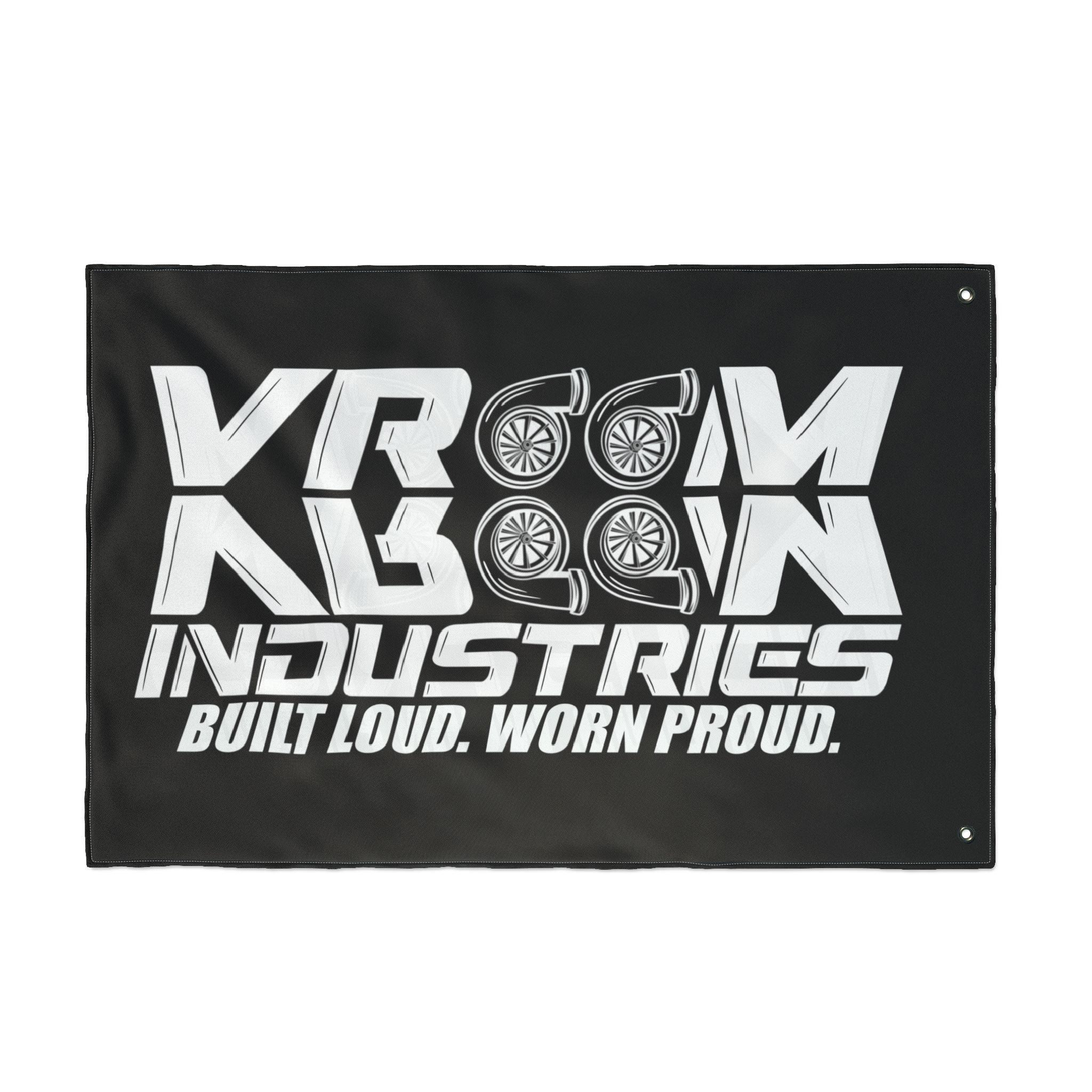 VroomVroom BLWP • White + Black (Same) Flag