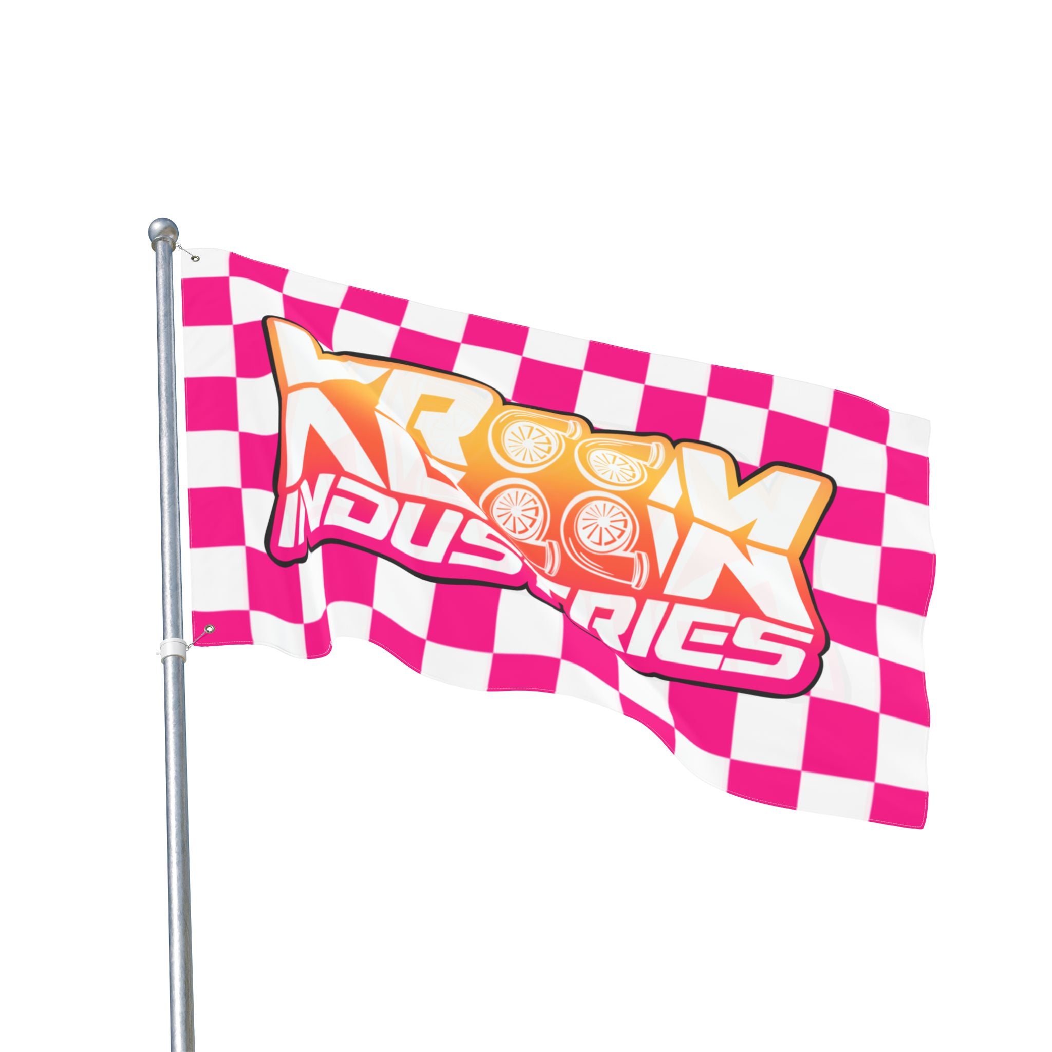 VroomVroom • Pink + White Sunset Flag