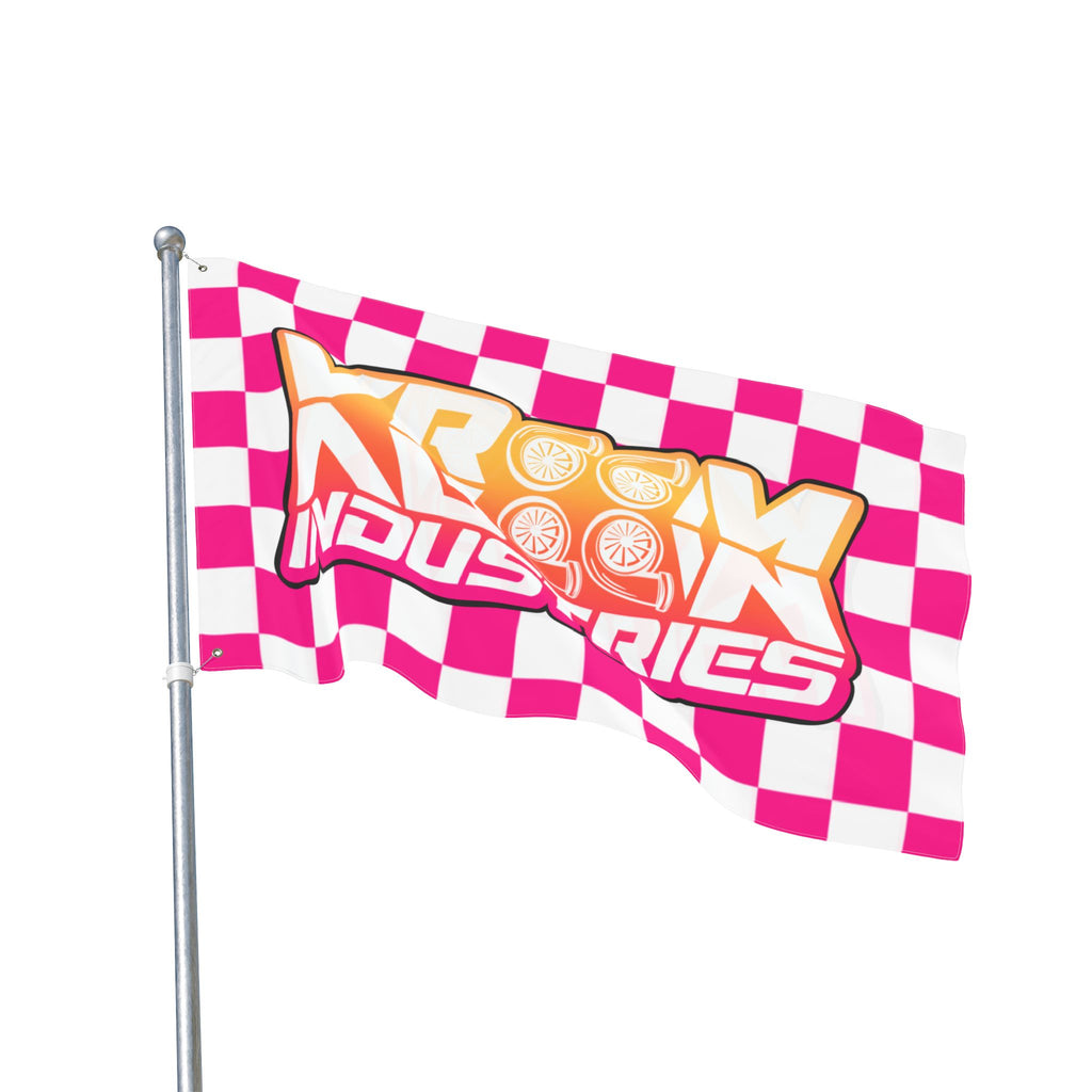 VroomVroom • Pink + White Sunset Checkered Flag