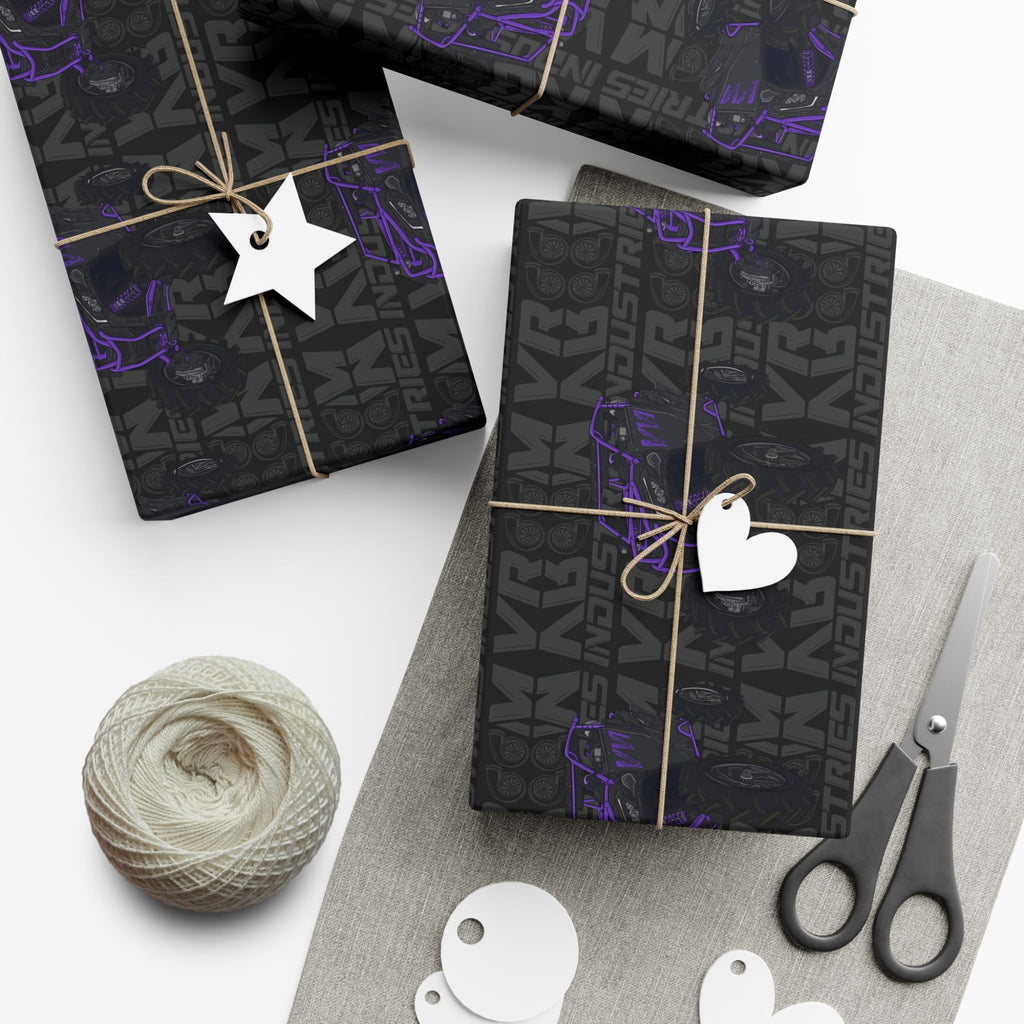 Purple SXS • Wrapping Paper - Black