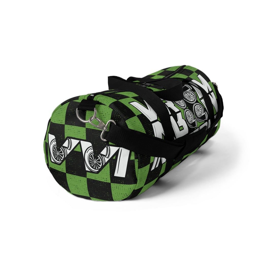 VroomVroom • Bright Green & Black Checkered • Duffle Bag