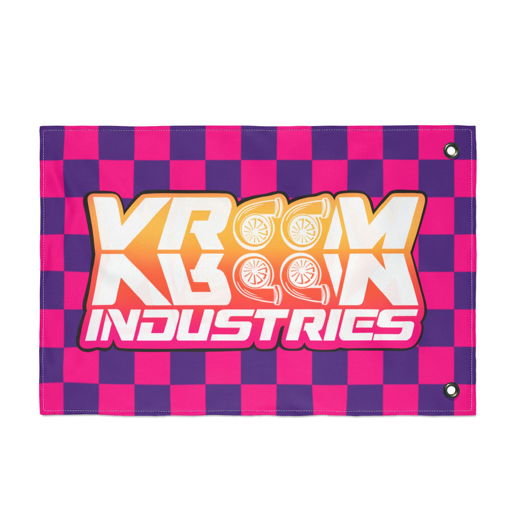 VroomVroom • Pink + Purple Sunset Checkered Flag