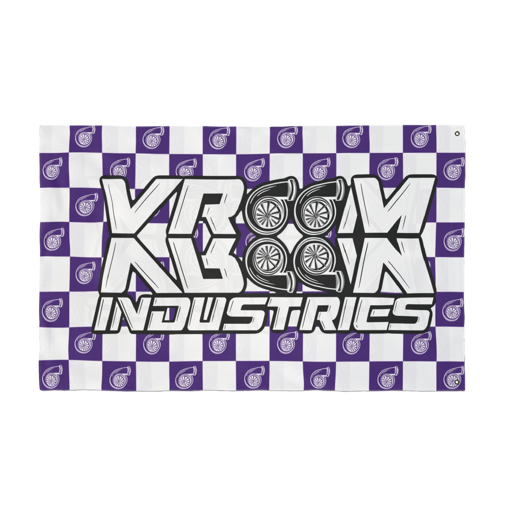VroomVroom •  Purple + White Turbo Checkered • Flag