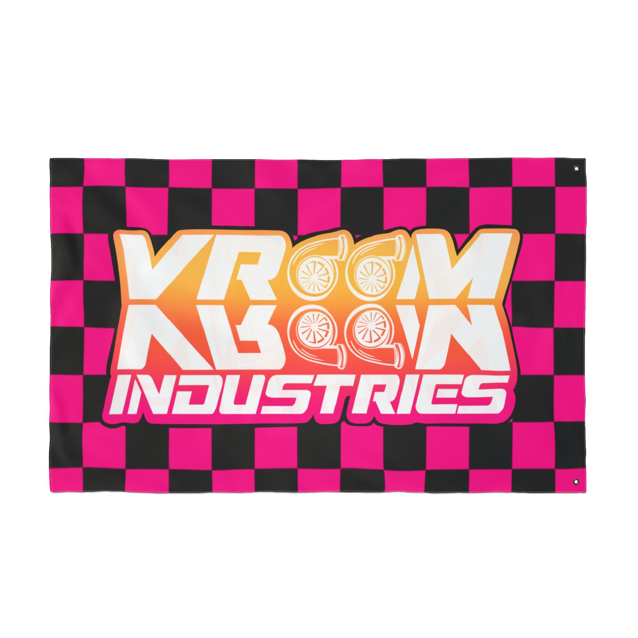 VroomVroom • Pink + Black Sunset Checkered Flag