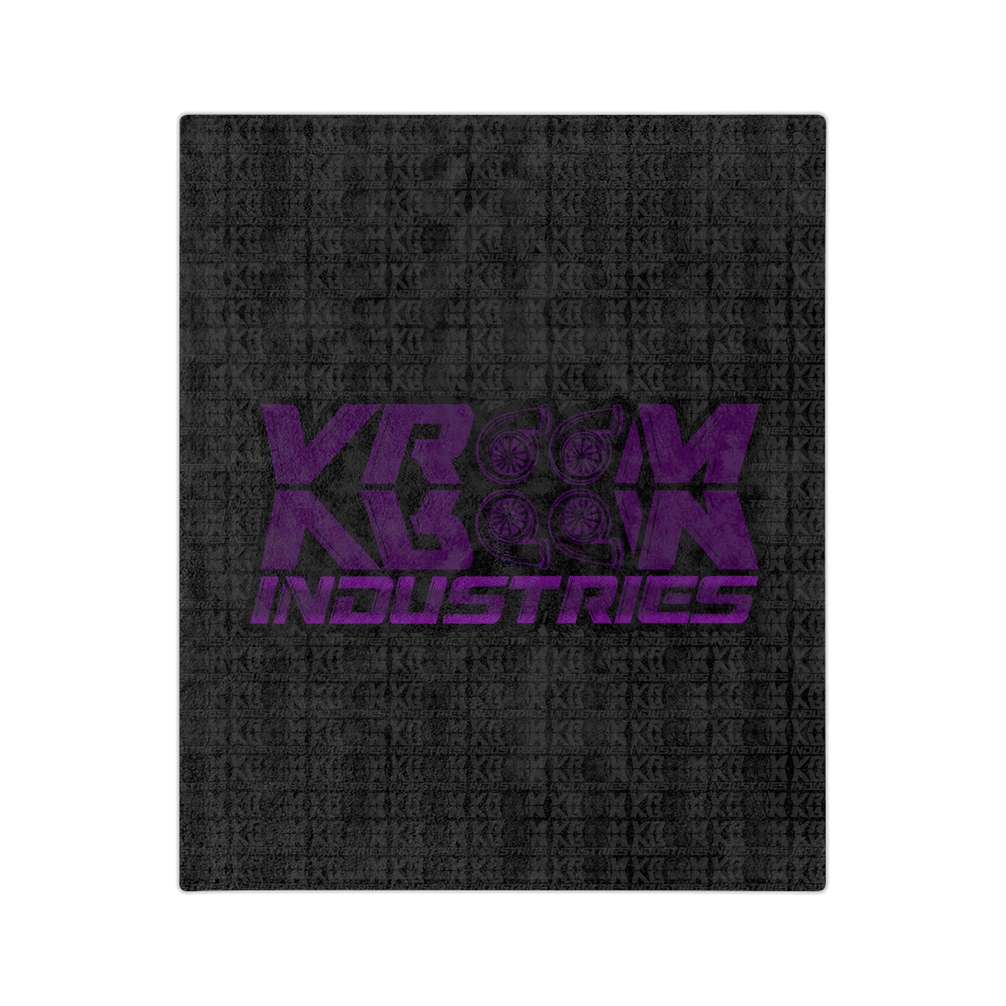 VroomVroom • Purple & Black •. Microfiber Blanket