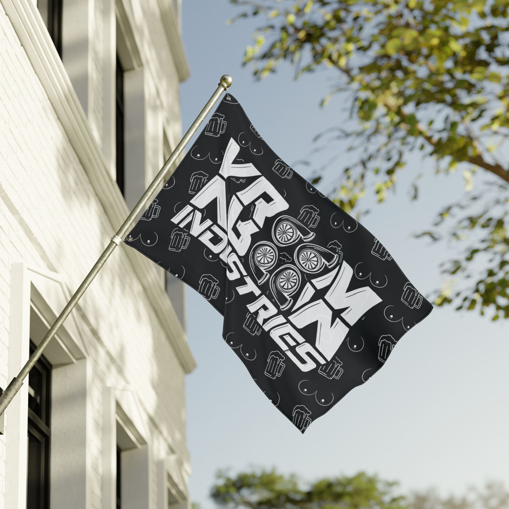 Titties & Beer That's Why I'm Here (Passenger Side) • White •  Flag