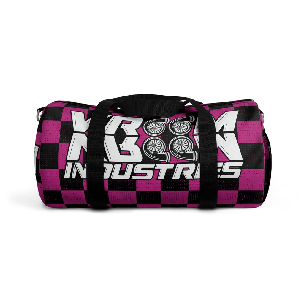VroomVroom •  Pink & Black Checkered • Duffle Bag