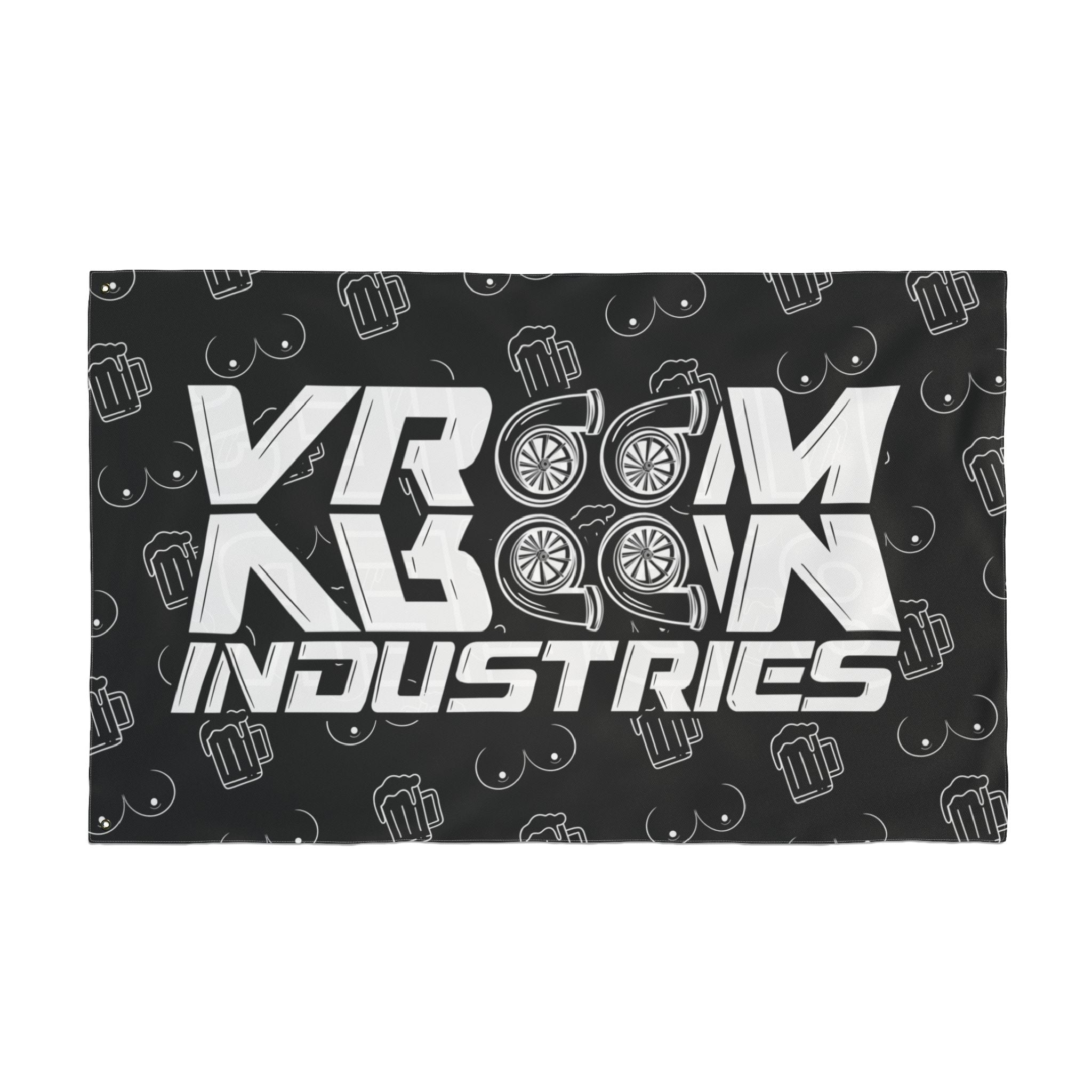 Titties & Beer That's Why I'm Here (Passenger Side) • White •  Flag