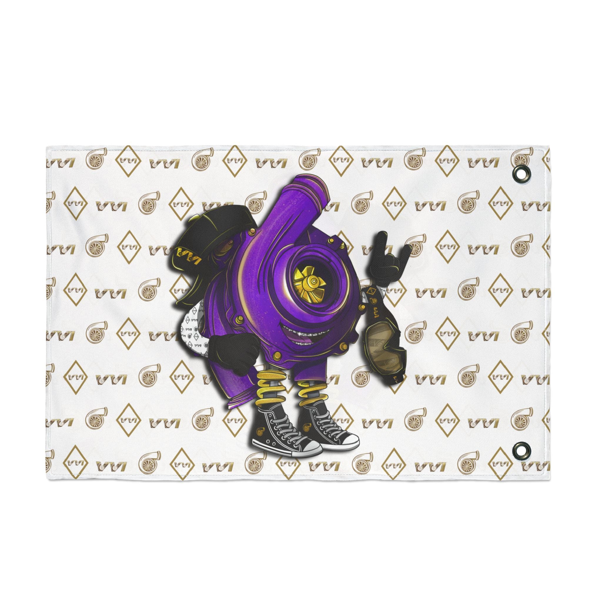 Vroomie Purple • VVI Gold + White (Same) Flag