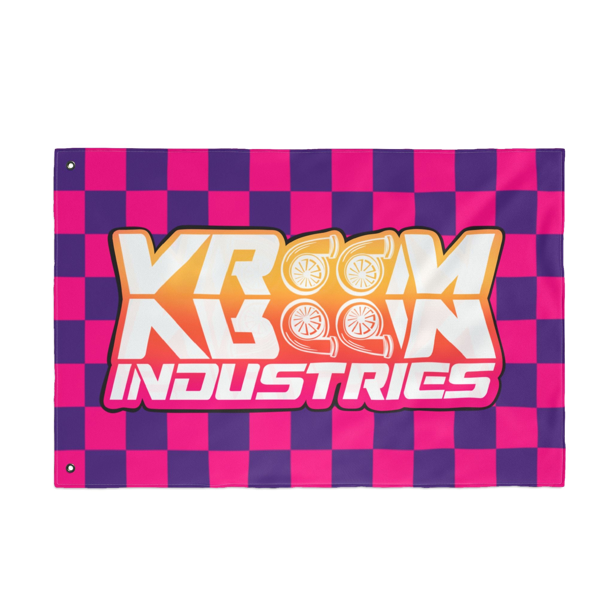 VroomVroom • Pink + Purple Sunset Checkered Flag