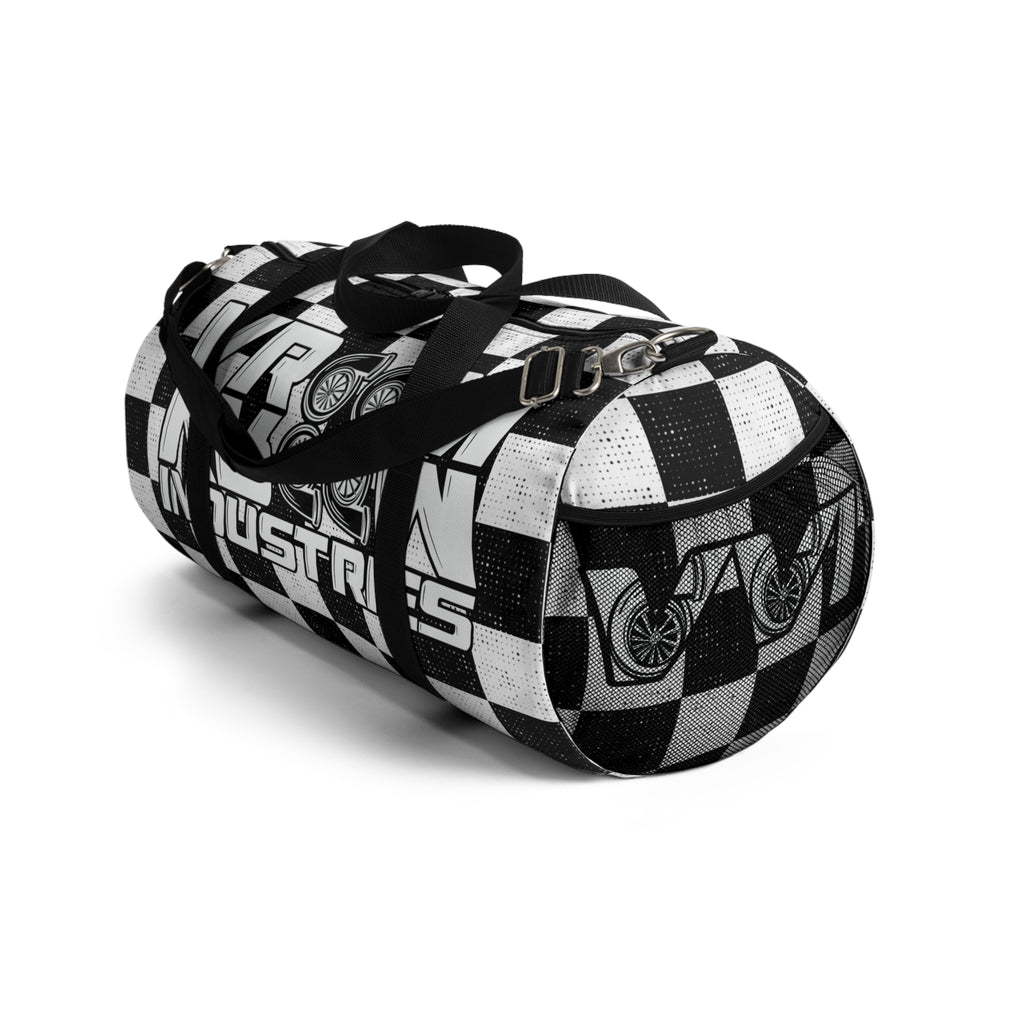 VroomVroom • White & Black Checkered • Duffle Bag