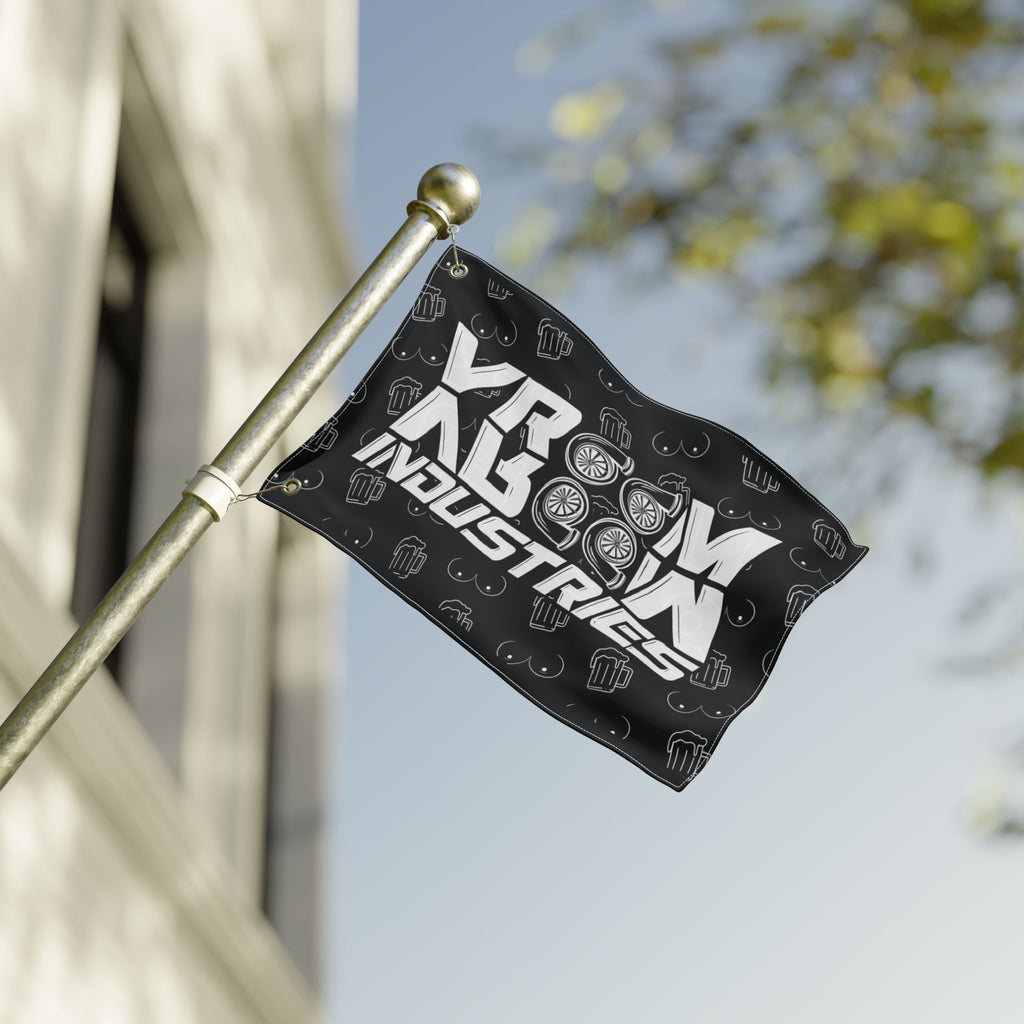 Titties & Beer That's Why I'm Here (Passenger Side) • White •  Flag