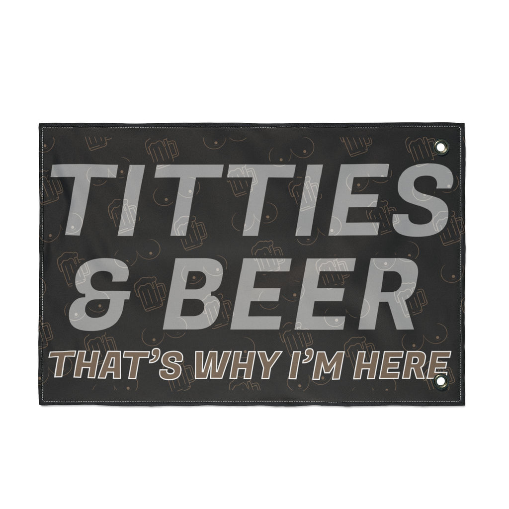 Titties & Beer That's Why I'm Here (Gold) + VroomVroom (Passenger Side)