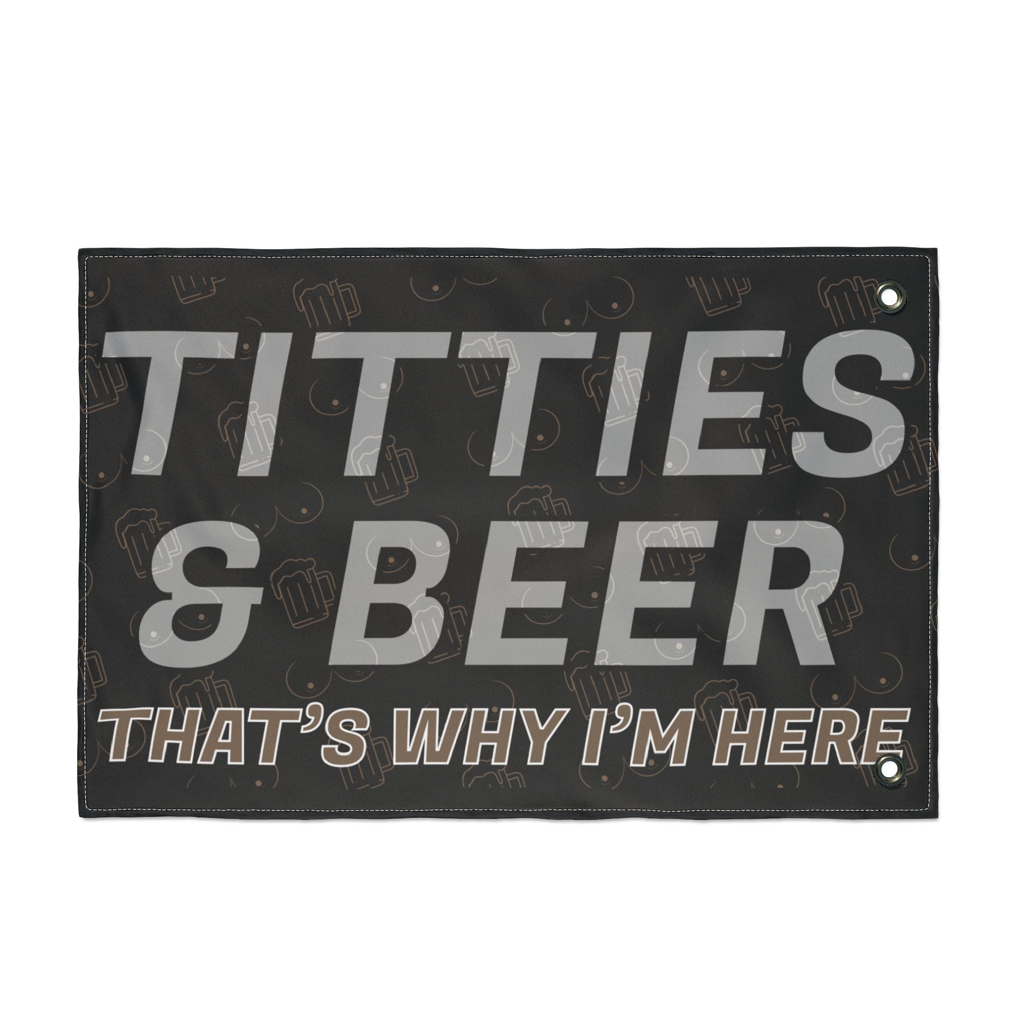 Titties & Beer That's Why I'm Here (Gold) + VroomVroom (Passenger Side)