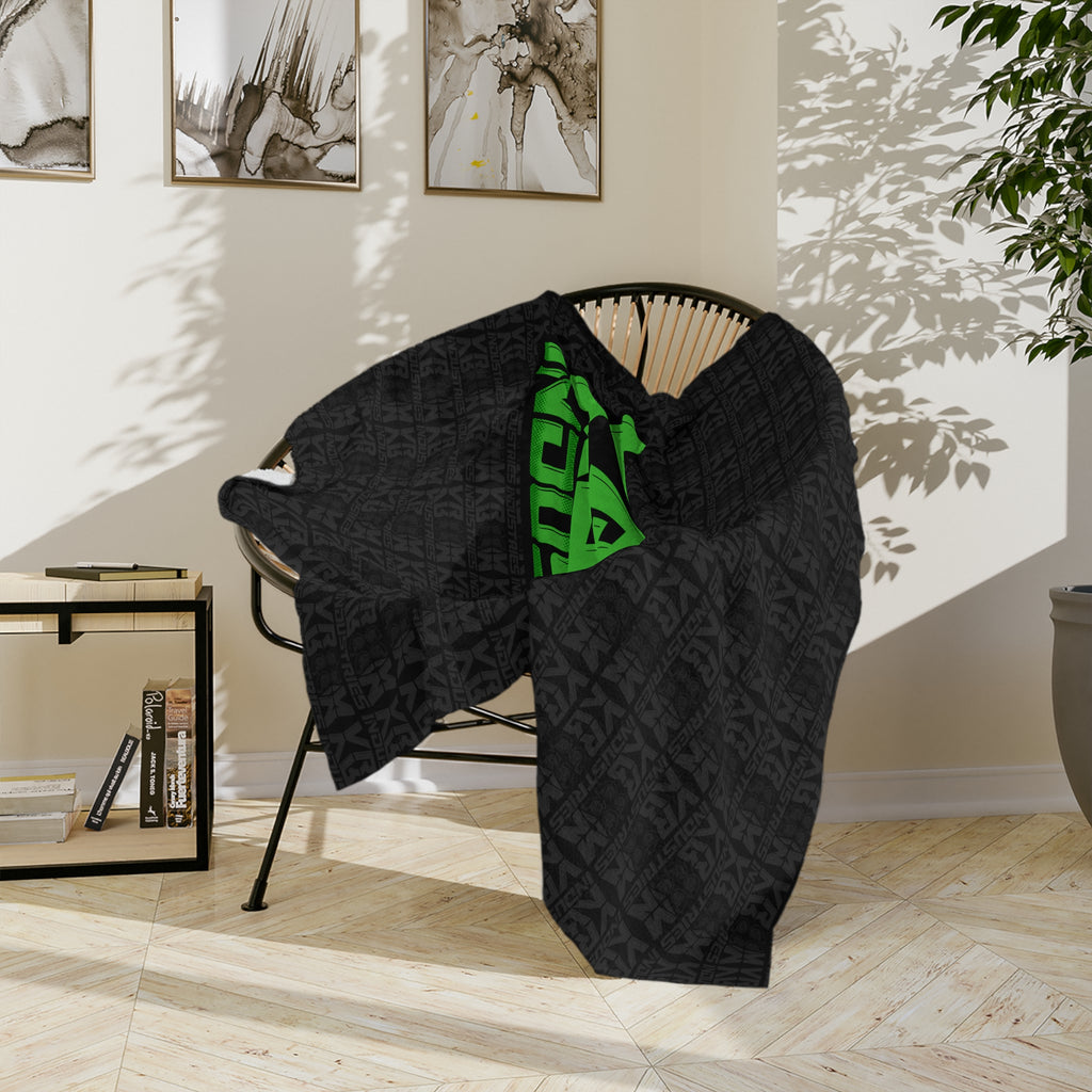 VroomVroom • Green + Black • Microfiber Blanket