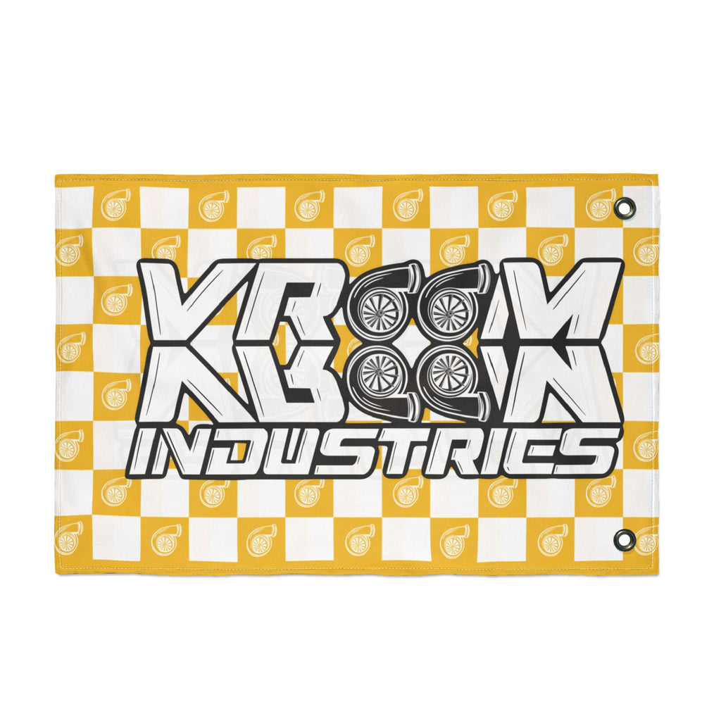 VroomVroom • Yellow + White • Turbo Checkered Flag