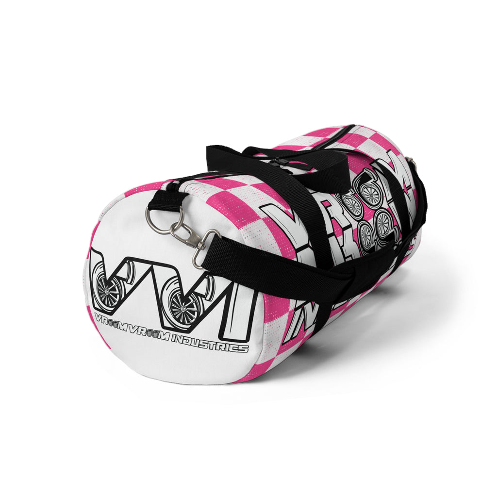 VroomVroom • Pink & White Checkered • Duffle Bag