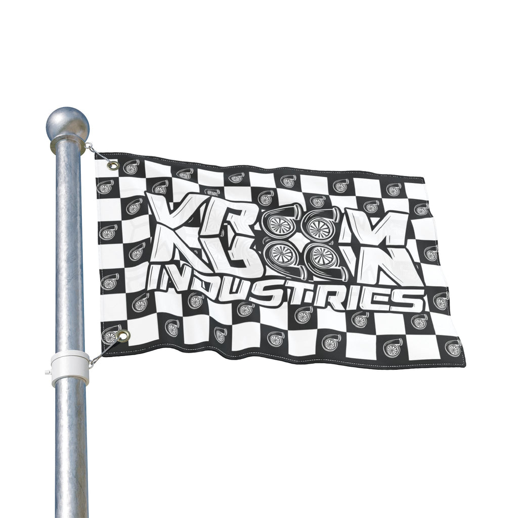 VroomVroom • Black & White • Turbo Checkered Flag