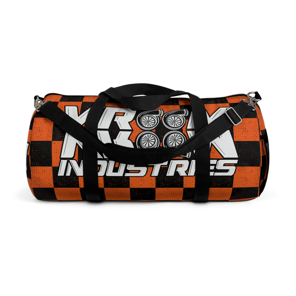 VroomVroom •  Orange & Black Checkered • Duffle Bag
