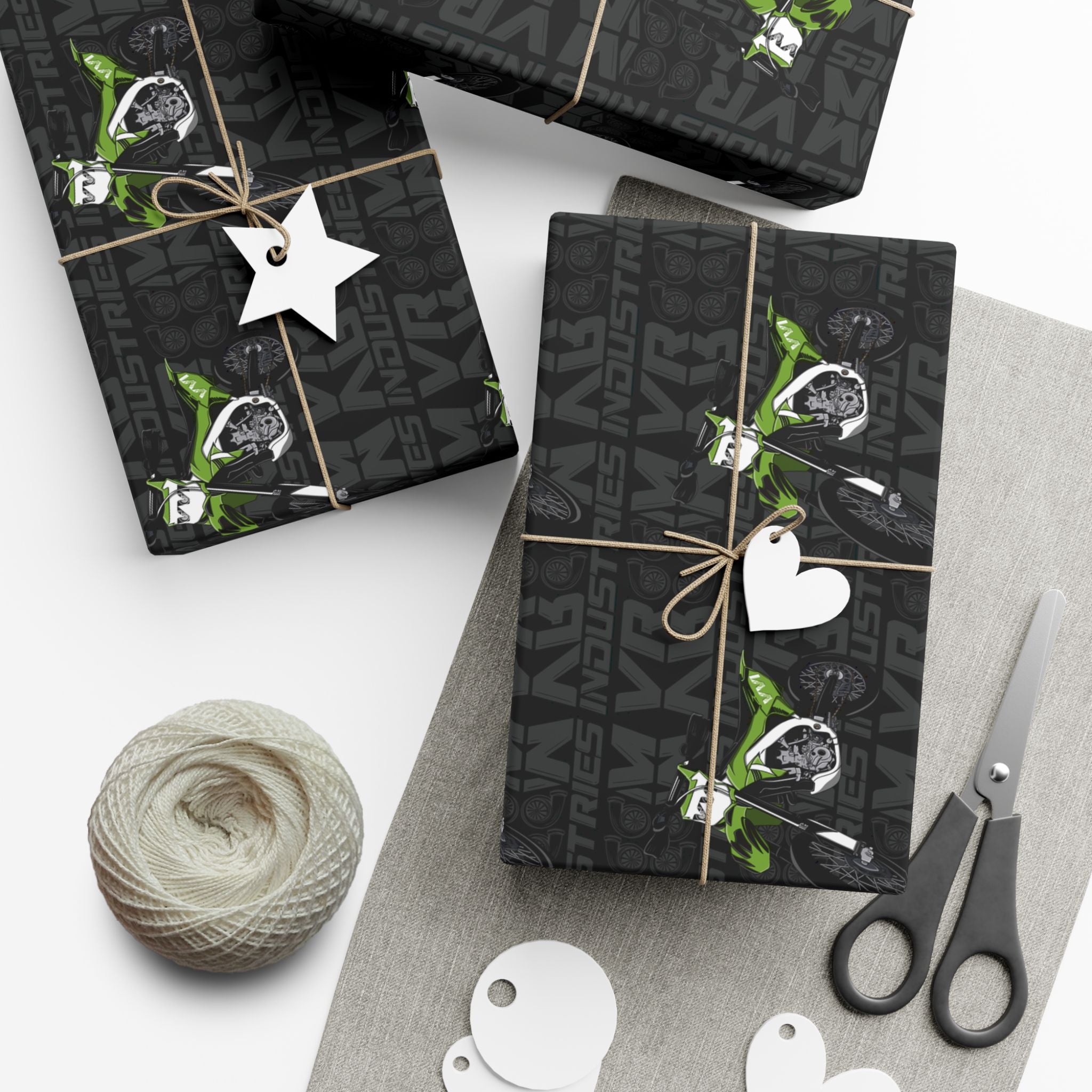 Green Dirtbike • Wrapping Paper