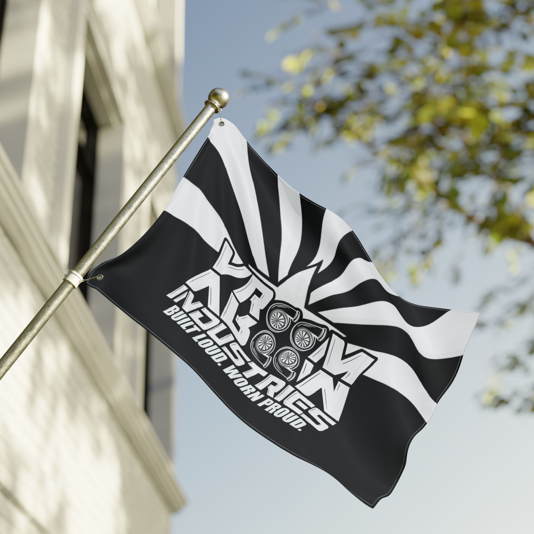 VroomVroom Arizona • White + Black (Same) Flag