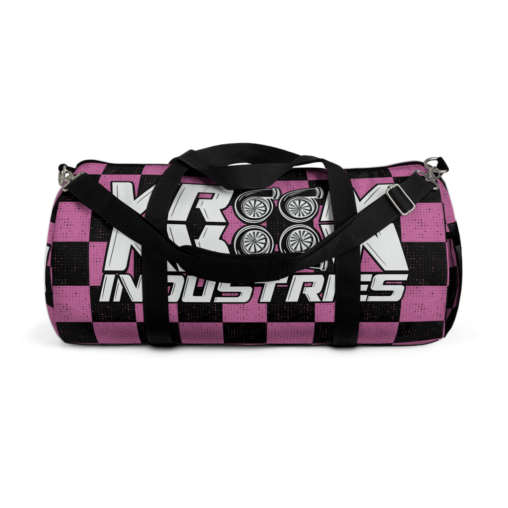 VroomVroom • Light Pink & Black Checkered • Duffle Bag