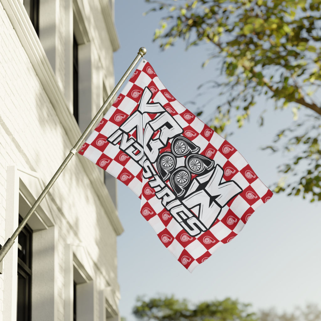 VroomVroom • Red & White • Turbo Checkered Flag