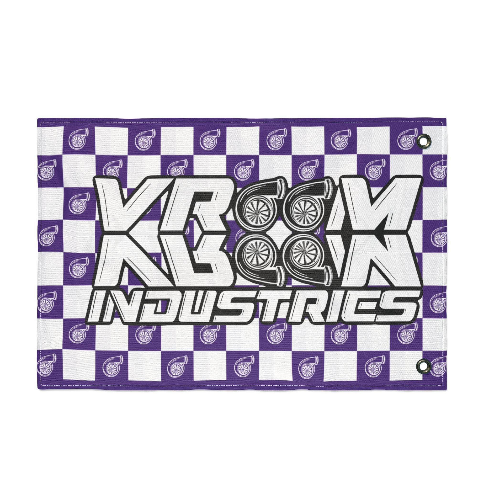 VroomVroom •  Purple + White Turbo Checkered • Flag