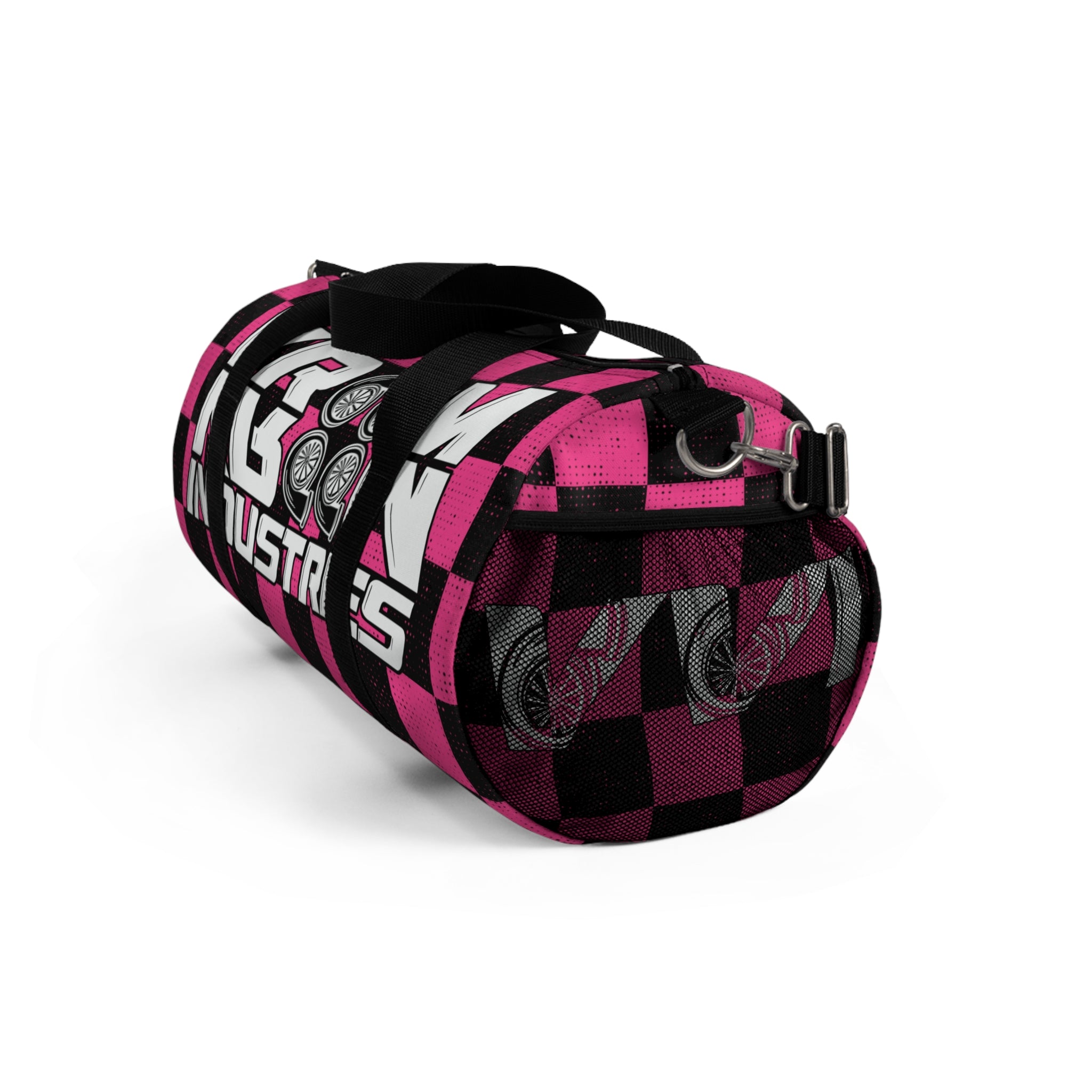 VroomVroom • Hot Pink & Black Checkered • Duffle Bag