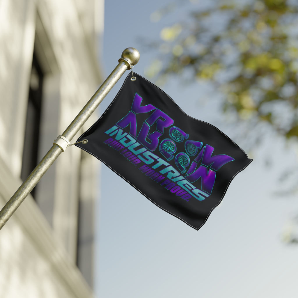 VroomVroom BLWP • Purple + Teal + Black (Same) Flag